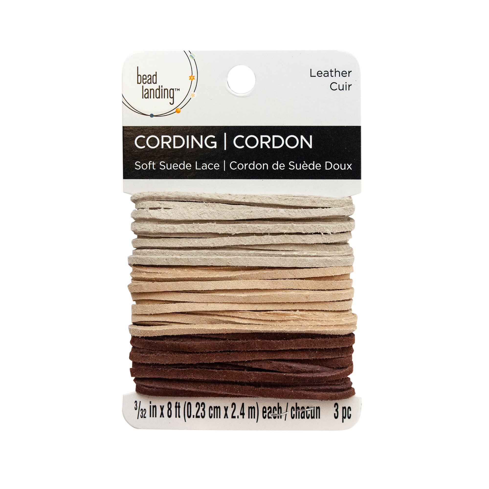 Multicolor Soft Suede Lace Cording by Bead Landing™